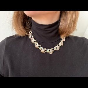 Vintage necklace with rainbow crystals